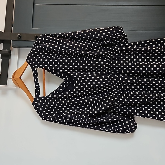 Pink Owl  blue and white polka dot dress - Picture 2 of 3